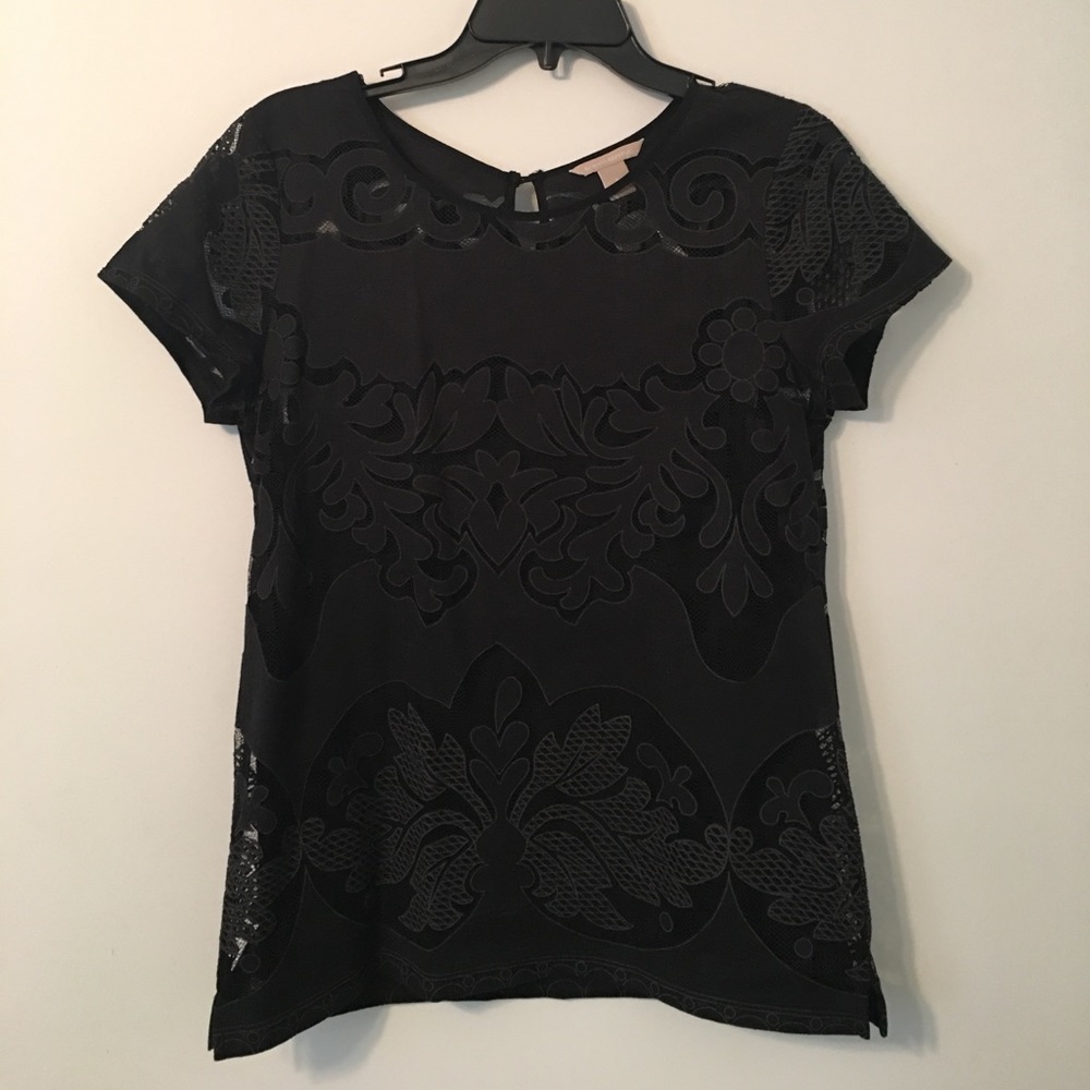 Banana Republic Short Sleeved Lace Top